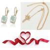 CarJay Jewels Gold Coated Necklace with Earrings
