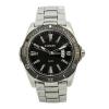 Curren Black Dial Chronograph Watch With Silver Straps