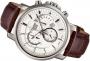 Casio Brown Leather Straps Watch With White Dial