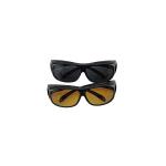 Fashion HD Night and Day Driving Glasses Anti Glare Vision Driver Safety Sunglasses -Brown And Black