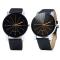 Quartz 2 Pack Couple Watches Quartz Dial Leather Watch - Black