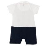 Fashion Cute Baby Toddler Bowknot checked short Sleeve Boys Romper Jumpsuit with FREE SOCKS.