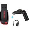 Sandisk 16GB Flash Disk Drive + Free Car Modulator + Free USB Cable