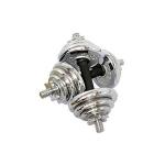 Generic Electroplating Chrome Dumbbell Set - 12.5kg + 12.5kg - Silver
