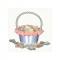 Generic Wedding Flower Girl Basket Pearl Handle and Foam Soft Roses Flowers