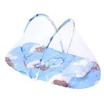 Generic Baby Travel Bed Portable, High quality Mattress With Mosquito Net and Zipper For - Blue