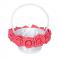 Generic White & Peach Petal Flower Girls Basket