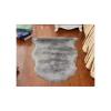 Grey Faux Fur Bedside Rug