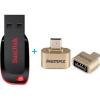 Sandisk Cruzer Blade 16GB Flash Disk Drive + Free OTG Adapter