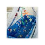 3pcs Baby Cot Bumper Set-blue