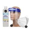 Face shield(4 pcs), 1 Box - KN95 face mask(10pcs), 500ml Hand Sanitizer(2 pcs)