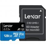 Lexar 633x MicroSDHC™ UHS-1 128GB Memory Card + Adapter