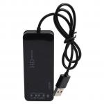 Generic 3 Port USB2.0 Hub External USB Sound Card No External Driver Stereo Sound Card black