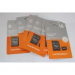 Microdigit 16GB MicroSD Card + Adapter  Black