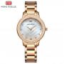Generic Royal 30M Waterproof Women Watches Quartz Clock Rhinestone Stainless Steel Strap Top Brand Luxury Ladies Wristwatches(ROSE GOLD)