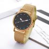 Generic Tectores Fashion Luxury Inlay Diamond   Quartz Silicone Tape Ladies Watch