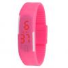 Fashion Top Luxury Bracelet Swim Watch With Magnet&LED Display Screen Sporty Digital Waterproof Wristwatch Pink