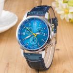 Generic Three Six-Pin Quartz Casual Watch (Colour: Blue Geneva)