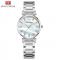 Generic Top Brand Luxury Classic Women Watch Quartz Clock Stainless Steel Strap Crystal Decoration Elegant Ladies Wristwatch(SILVER)
