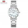 Generic Top Brand Luxury Classic Women Watch Quartz Clock Stainless Steel Strap Crystal Decoration Elegant Ladies Wristwatch(SILVER)