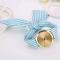 Fashion Women Striped Fabric Strap Quartz Watch(Baby Blue)