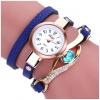 Duoya Fashion Women Diamond Wrap Around Leatheroid Quartz Wrist Watch BU
