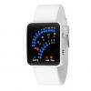 Duoya Bluerdream-Women Mens Futuristic Style Multicolor LED Sport Wrist Watch- White