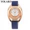 Fashion Hiamok YOLAKO Women`s Casual Quartz Leather Band Newv Strap Watch Analog Wrist Watch