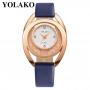 Fashion Hiamok YOLAKO Women`s Casual Quartz Leather Band Newv Strap Watch Analog Wrist Watch