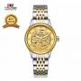 Tevise Luxury Brand Fashion Phoenix Women Watches Luminous Clock Womens Steel Gold Bracelet Automatic Mechanical Ladies Watch 9006