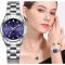 Chronos Women Rhinestone Watch Silver Bracelet Quartzwatch