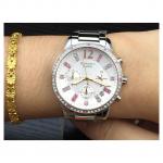 Casio Sheen SHN 5013D 7A Silver Strap Watch