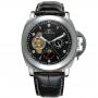 Forsining Men Mechanical Automatic Dress Watch with Gift Box FSG005M3S3 (Black)  BlueLine