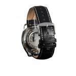 Forsining Men Mechanical Dress Watch Tourbillon Automatic Wristwatch Black Leather Strap Gift Box FSG005M3S5 (Black)  BlueLine