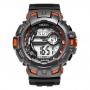 Smael Casual Sport Watch Men LED Digital Wristwatches Mens 50M Waterproof Outdoor Military Watches G Style Boys Clock erkek saat(Orange)