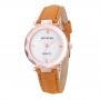 Fashion douajso Women `s Fashion Leather Band Casual Analog Quartz Round Wrist Watch Watches