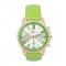 Generic Green PU Leather Strap Women`s Geneva Watch.