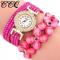 Fashion Hiamok Flowers Geneva Watches Fashionable Stylish Quartz Bracelet Ladies Diamond Watch