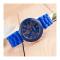 Geneva Unisex Silicone Quartz Sport Wrist Watch-Dark Blue