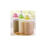 3Pcs Cereal Dispenser Storage Kitchen Dry Food Container, 1.9L multi color