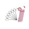 Table Spoons Stainless Steels 6 Pieces - Silver (+ Free Gift Hand Towel).