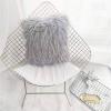 Fluffy Throw Pillow - 16" x 16" - grey