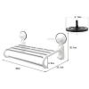 Generic Stainless Steel Washroom Towel Rack Hanging Bar Rod