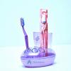 Toothbrush Holder 3 Holes Purple Acrylic