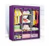 3 Column Portable Wardrobe- Purple