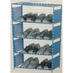 5 Tiers blue and white doted Shoe Rack