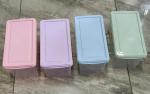 Clear Fridge storage container - colored lid