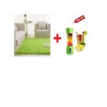 Generic Fluffy Smooth Carpet 5 By 8 Free Blender - Green