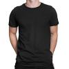 Black Plain Tshirt Fashion (cotton)