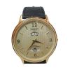 Gorgeous Men Leather Gold Wrist Watch With Calender